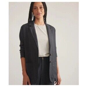 NWT Marine Layer Flora Hemp Blazer womens L Single Breasted Two Button Jacket